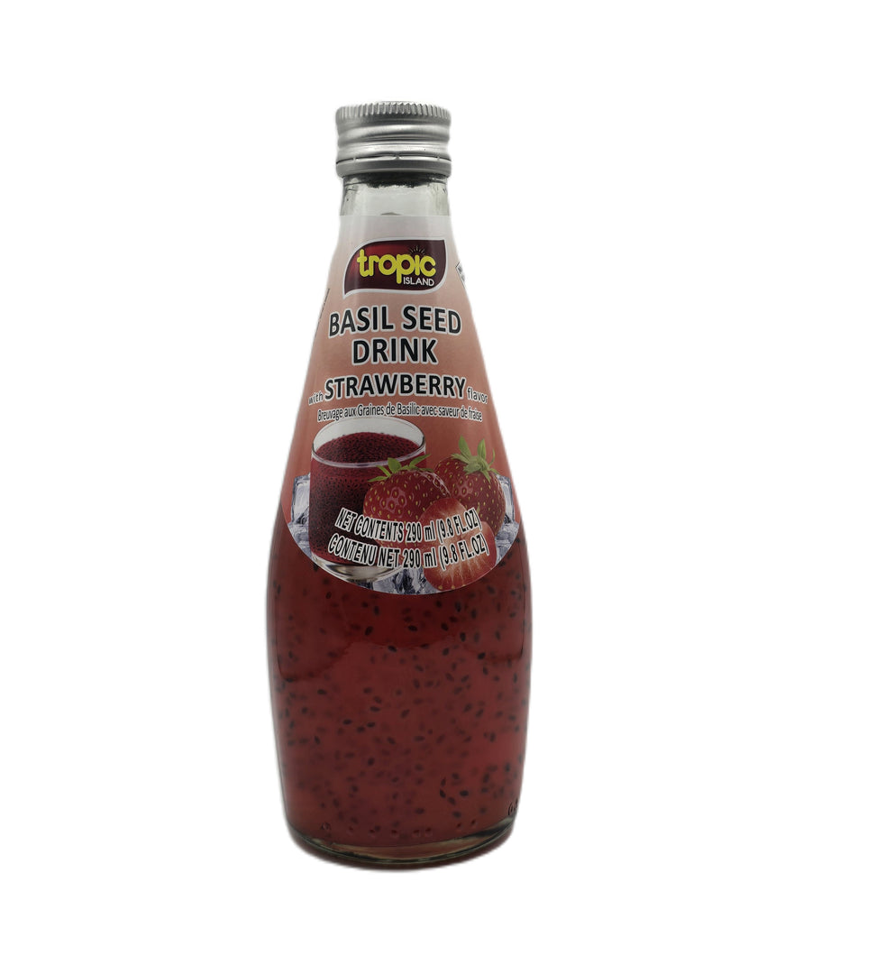 Basil Seed Drink - Strawberry Flavor - 290ml