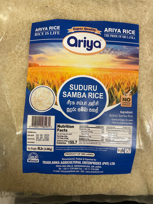 Suduru Samba rice Ariya - 8lb