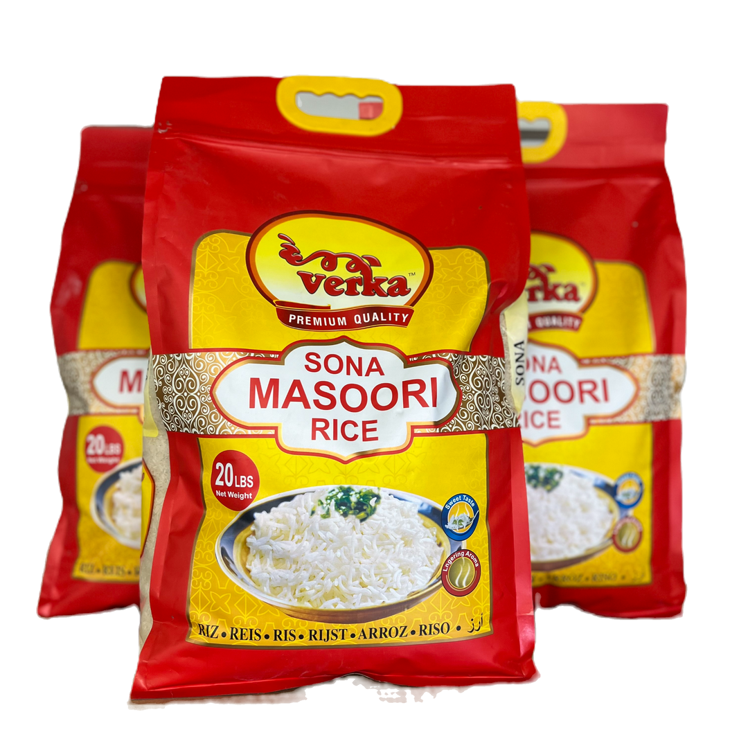 Verka Sona Masoori Rice - 20lbs