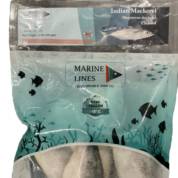 Frozen Indian Mackeral Cleaned (කුම්බලාව) Fish 1.5lb