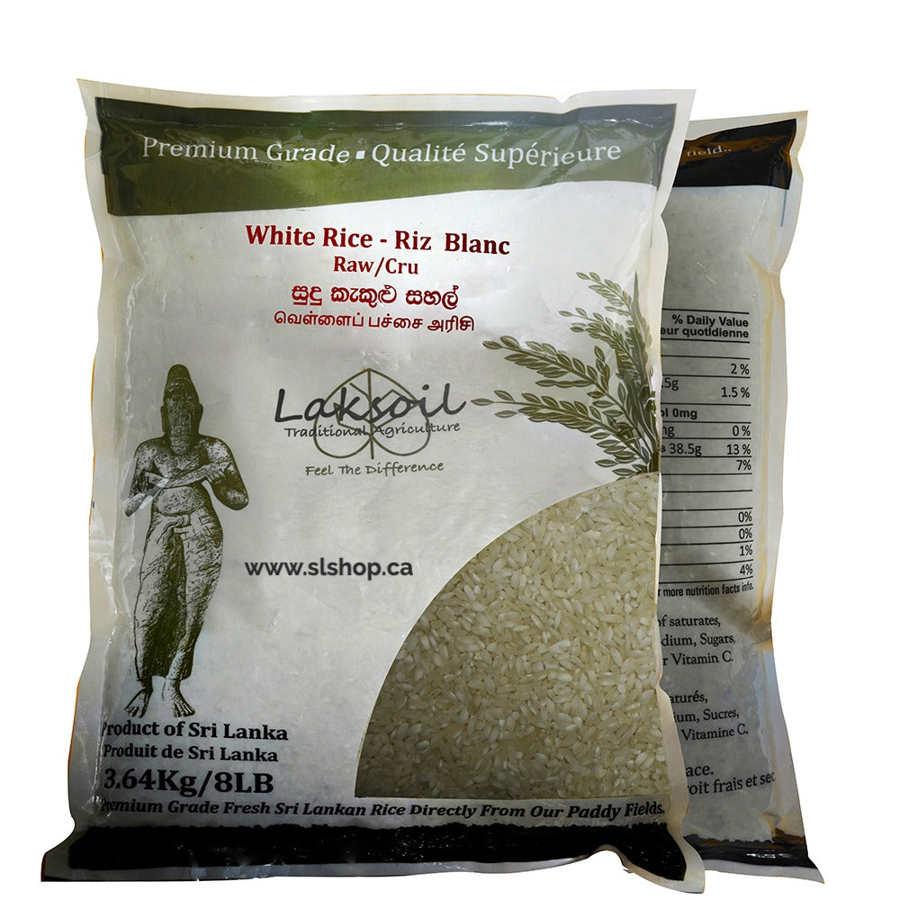 White Raw Rice Long Grain LS 8LB