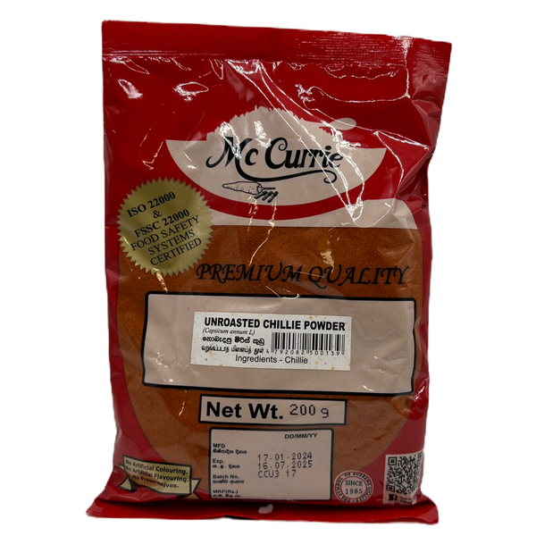 Chillie Powder Unroasted McCurrie - 200g