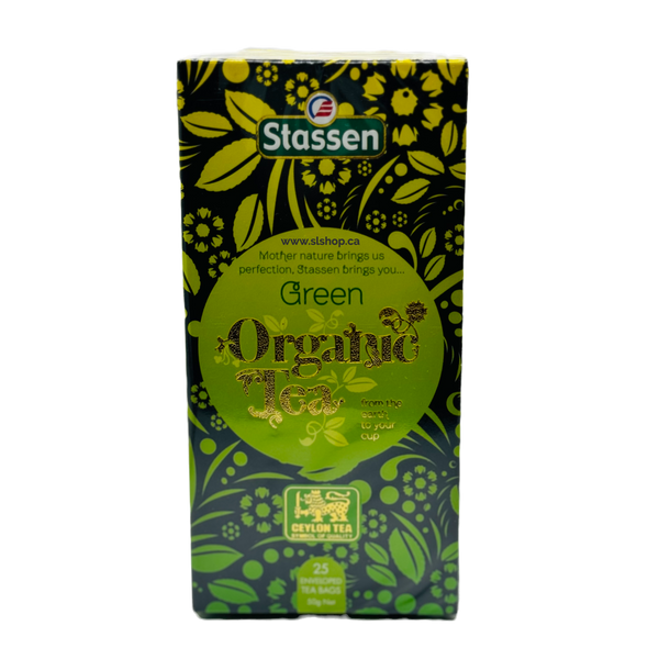 Organic Green Tea Stassen 25 Tea Bags - 50g