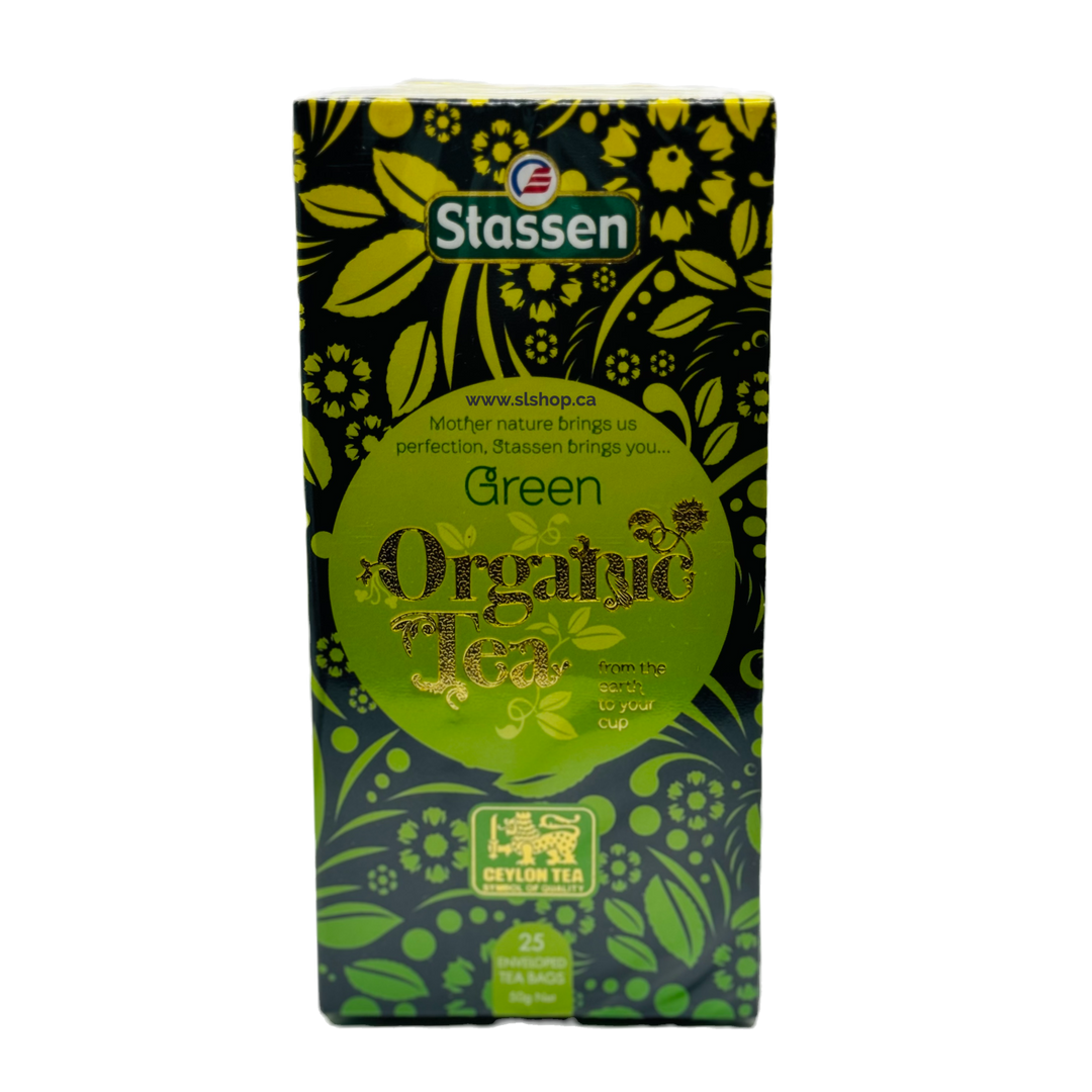 Organic Green Tea Stassen 25 Tea Bags - 50g