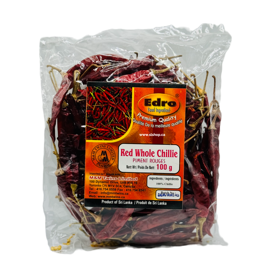 Dried Red Whole Chilies EDRO - 100g