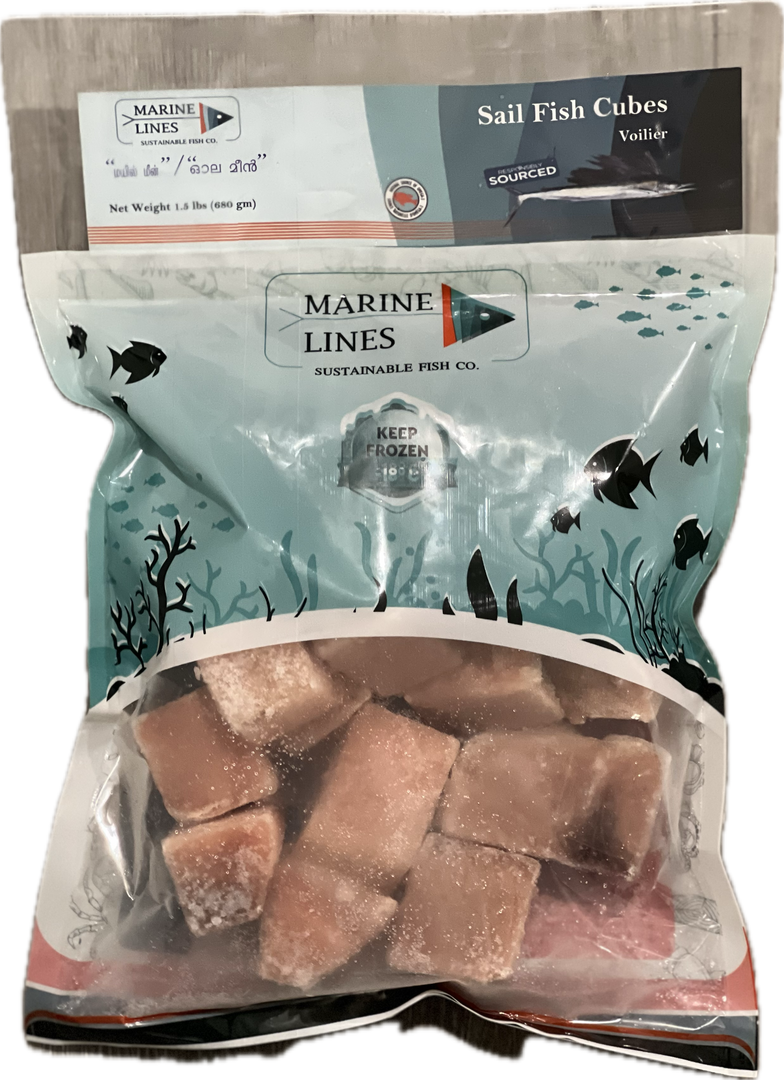 Frozen Sail Fish Cubes (තලපත්) 1.5lb