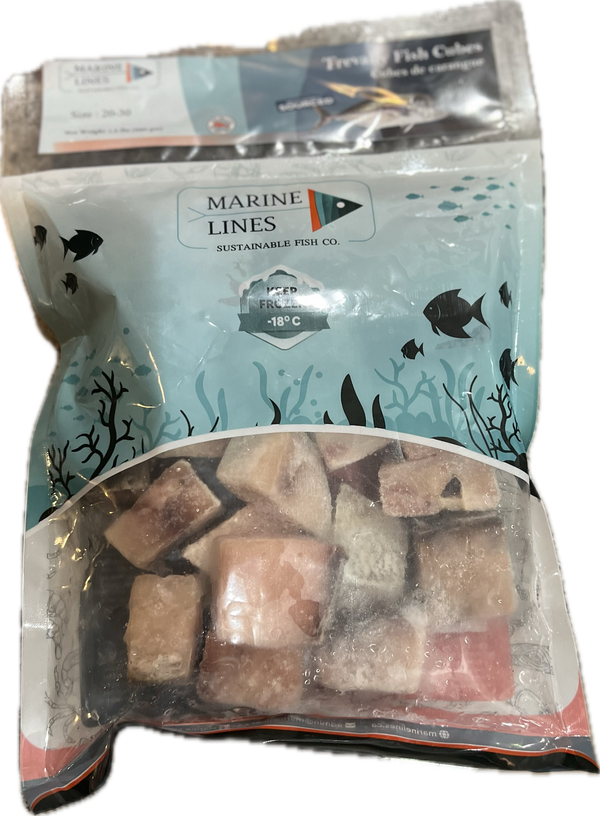 Frozen Trevally Cubes (පරව්) 1.5lb