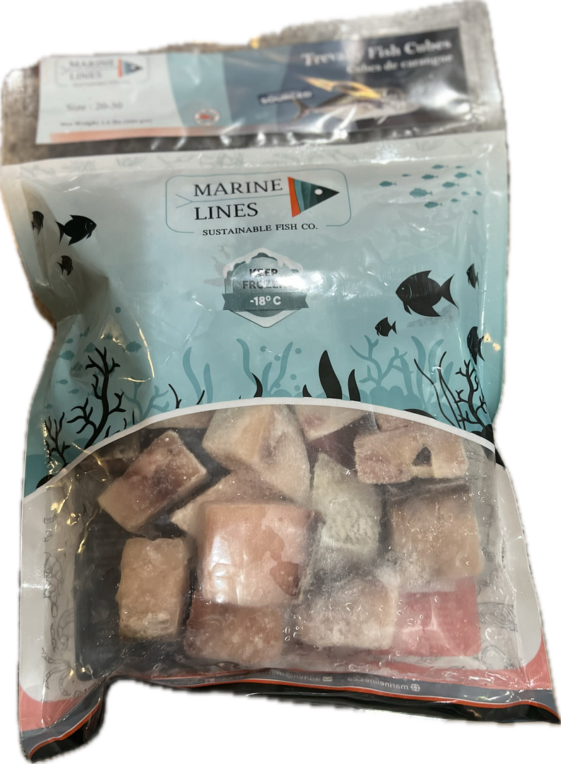 Frozen Trevally Cubes (පරව්) 1.5lb