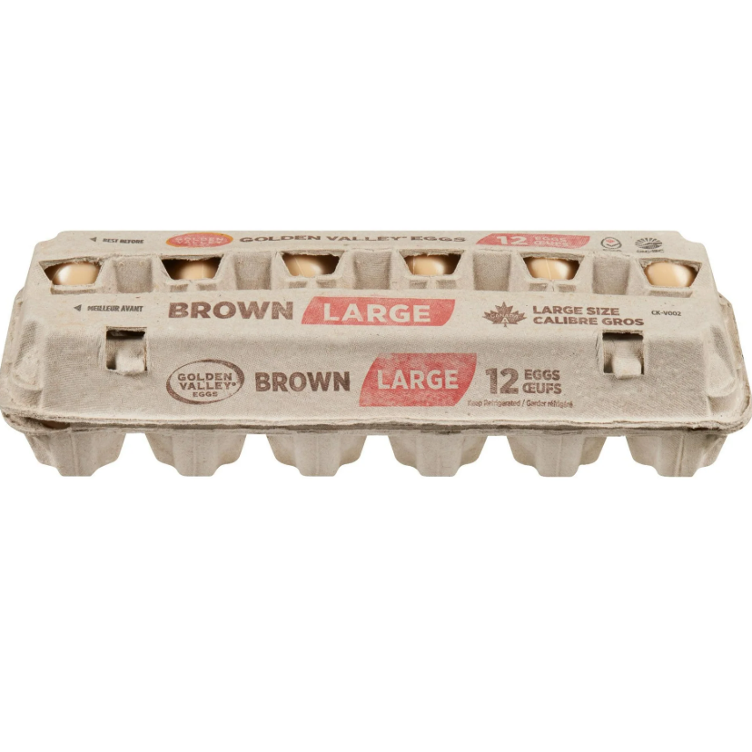 12 Eggs Large Brown GV