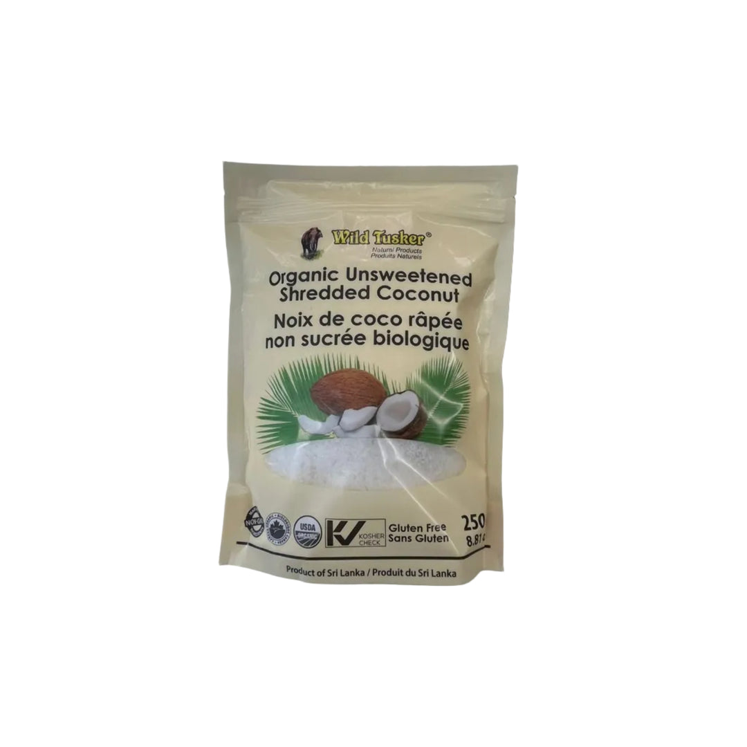 Organic Shredded Coconut 250g - Wild Tusker