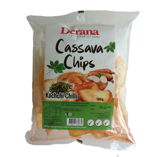 Derana Cassava Chips kochchi Chilli 100g