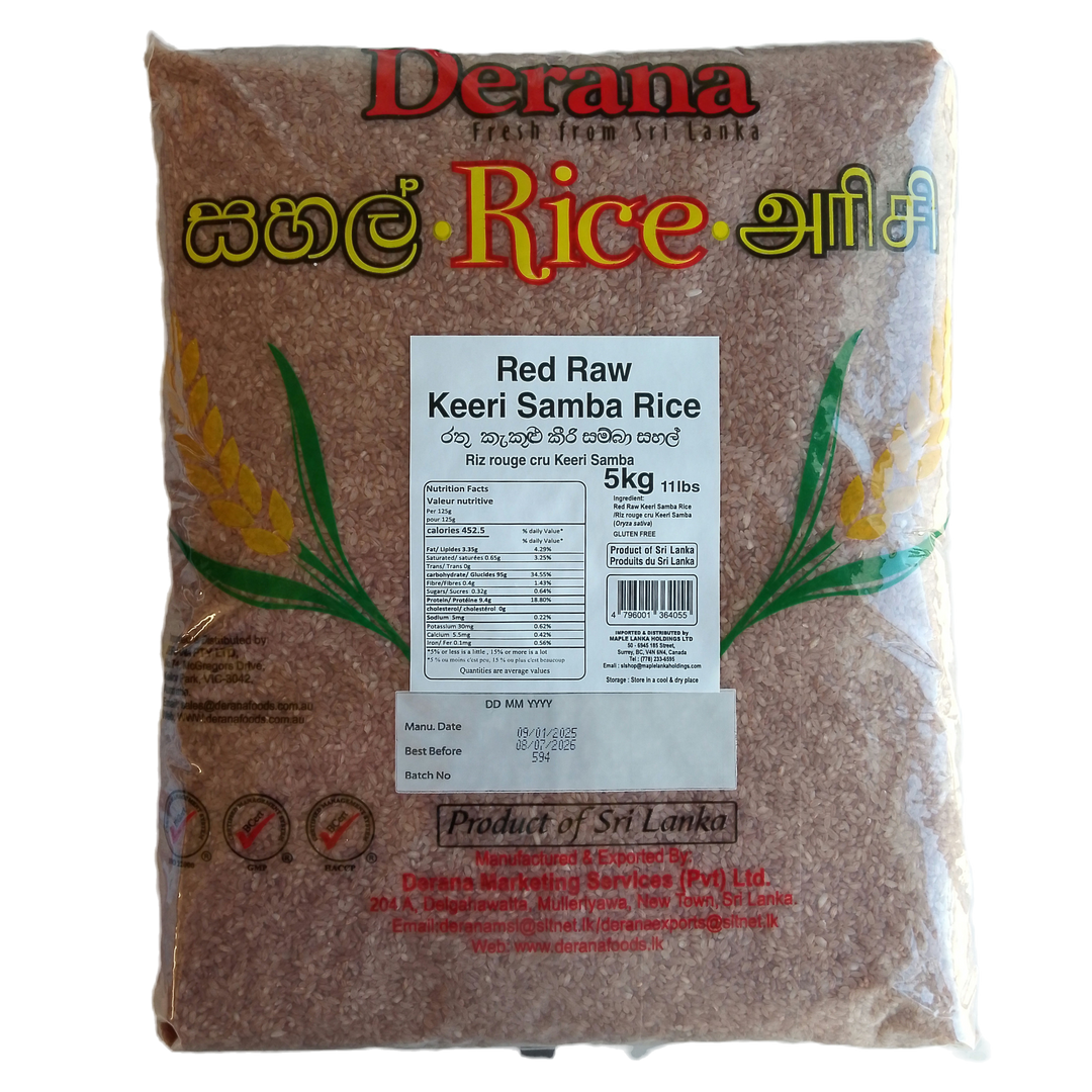 Red Raw Rice keeri samba 5Kg - Derana