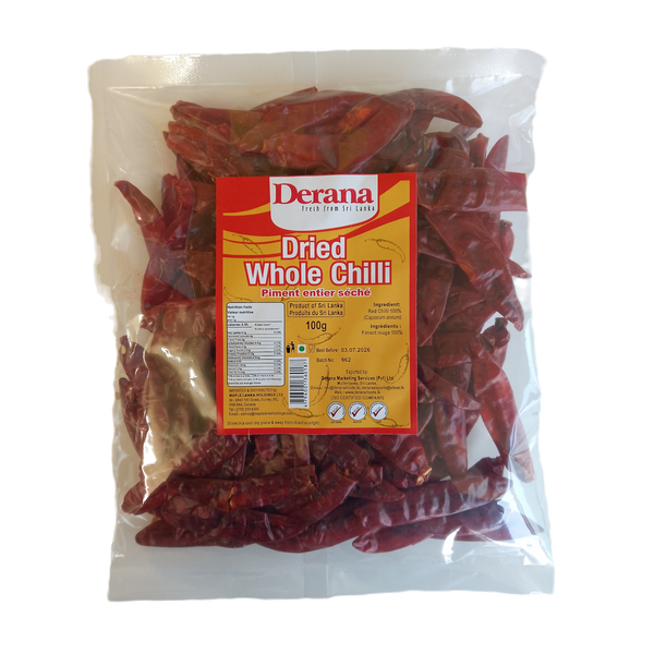 Dried Whole Chilli 100g - Derana
