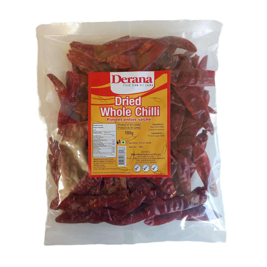 Dried Whole Chilli 100g - Derana