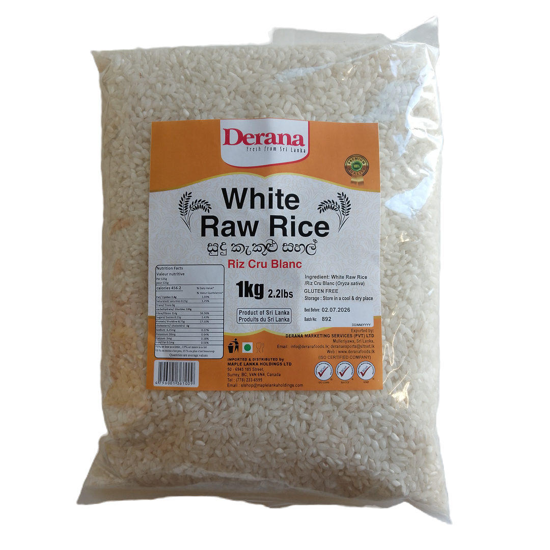White Raw Rice 1kg - Derana
