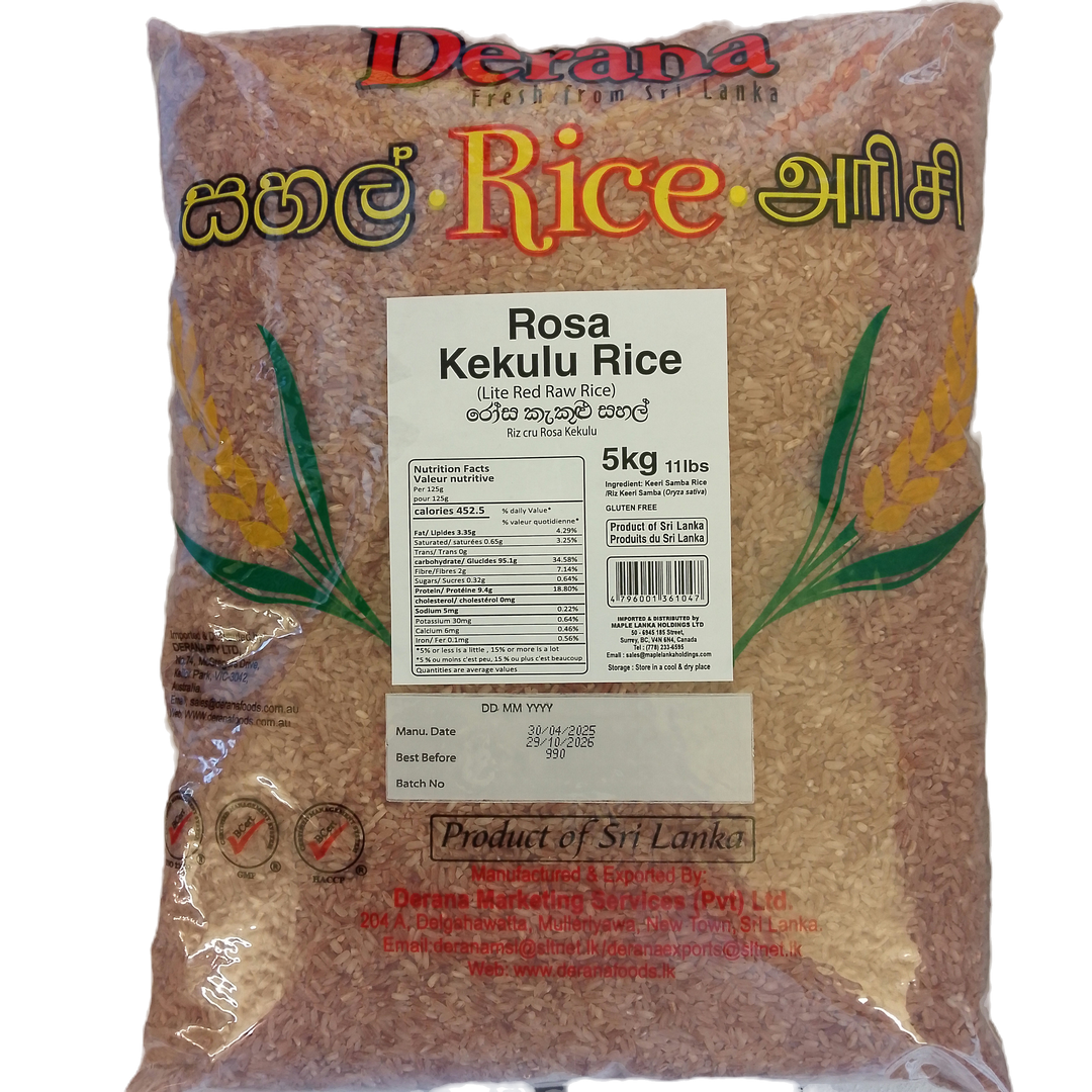 Red raw light Rice 5Kg - Derana