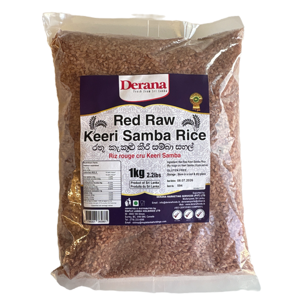 Red Raw Keeri Samba Rice1kg - Derana
