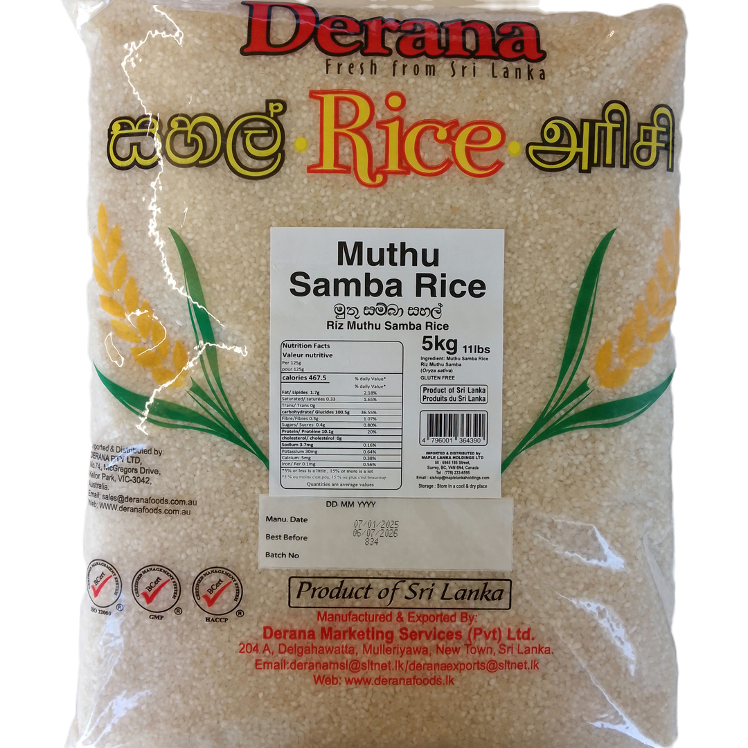Muthu Samba Rice 5Kg - Derana